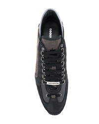 Baskets basses en cuir noires DSQUARED2