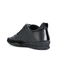 Baskets basses en cuir noires DSQUARED2