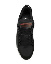 Baskets basses en cuir noires DSQUARED2