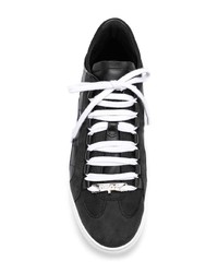 Baskets basses en cuir noires DSQUARED2