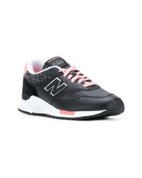 Baskets basses en cuir noires New Balance