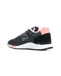 Baskets basses en cuir noires New Balance