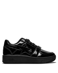 Baskets basses en cuir noires A Bathing Ape