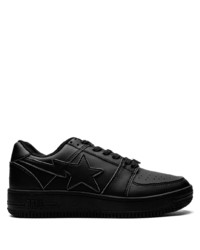 Baskets basses en cuir noires A Bathing Ape