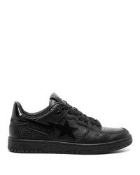 Baskets basses en cuir noires A Bathing Ape