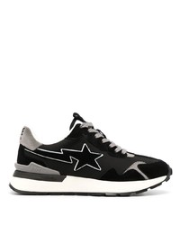 Baskets basses en cuir noires A Bathing Ape