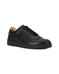 Baskets basses en cuir noires Paul Andrew