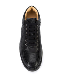 Baskets basses en cuir noires Paul Andrew