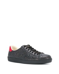 Baskets basses en cuir noires Gucci