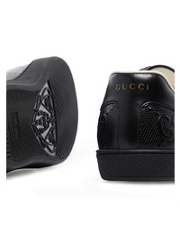 Baskets basses en cuir noires Gucci