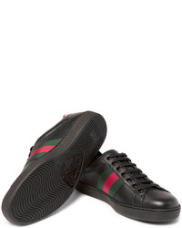 Baskets basses en cuir noires Gucci