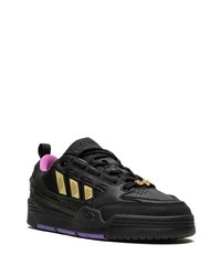 Baskets basses en cuir noires adidas