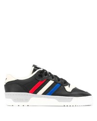 Baskets basses en cuir noires adidas