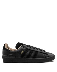 Baskets basses en cuir noires adidas