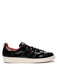 Baskets basses en cuir noires adidas