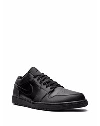 Baskets basses en cuir noires Jordan