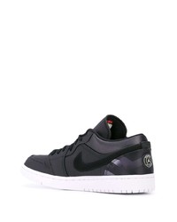 Baskets basses en cuir noires Jordan