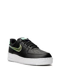 Baskets basses en cuir noires Nike