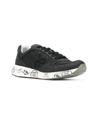 Baskets basses en cuir noires White Premiata