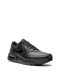 Baskets basses en cuir noires Nike