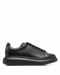 Baskets basses en cuir noires Alexander McQueen