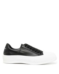 Baskets basses en cuir noires Alexander McQueen