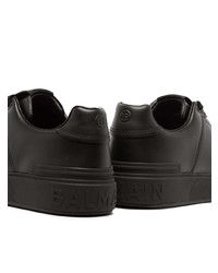 Baskets basses en cuir noires Balmain