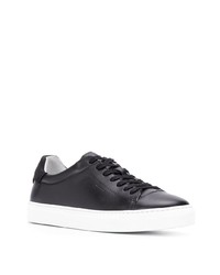 Baskets basses en cuir noires Alexander Laude