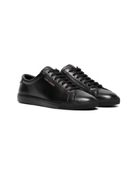 Baskets basses en cuir noires Saint Laurent