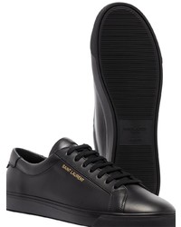 Baskets basses en cuir noires Saint Laurent