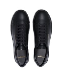 Baskets basses en cuir noires Saint Laurent