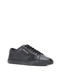 Baskets basses en cuir noires Saint Laurent