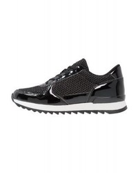 Baskets basses en cuir noires Anna Field