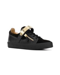 Baskets basses en cuir noires Giuseppe Zanotti Design