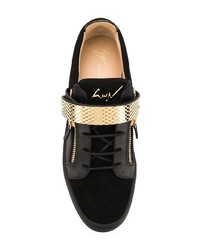 Baskets basses en cuir noires Giuseppe Zanotti Design