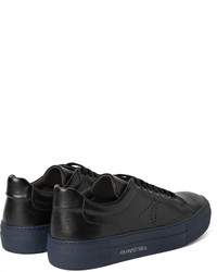 Baskets basses en cuir noires