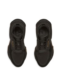 Baskets basses en cuir noires Balmain