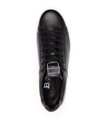 Baskets basses en cuir noires Balmain