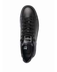 Baskets basses en cuir noires Balmain