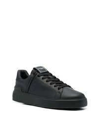 Baskets basses en cuir noires Balmain