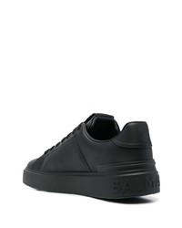 Baskets basses en cuir noires Balmain