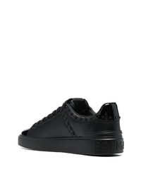 Baskets basses en cuir noires Balmain