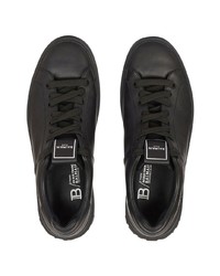 Baskets basses en cuir noires Balmain