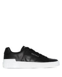 Baskets basses en cuir noires Balmain