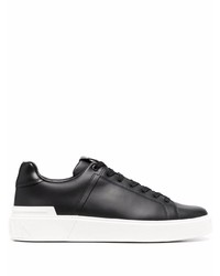 Baskets basses en cuir noires Balmain