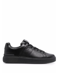 Baskets basses en cuir noires Balmain