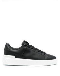 Baskets basses en cuir noires Balmain