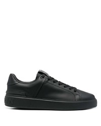 Baskets basses en cuir noires Balmain