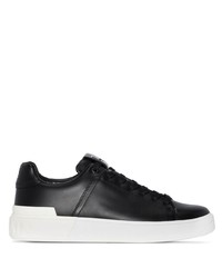 Baskets basses en cuir noires Balmain