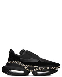 Baskets basses en cuir noires Balmain